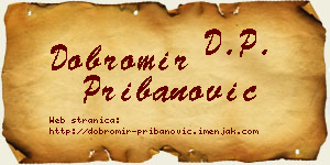 Dobromir Pribanović vizit kartica